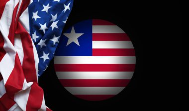 İpeksi Amerikan bayrağının simgesi olan basit vatanseverlik sahnesi