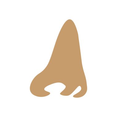 Beyaz arka plan üzerinde izole insan burun anahat vektör simge tasarlamak.