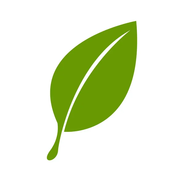 Hoja Verde Ecología Naturaleza Elemento Vector Ico — Vector de stock