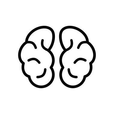 Beyaz arka planda izole insan beyni simgesi