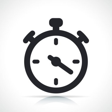 Kronometre siyah simge ya da kronometre saat çizimi