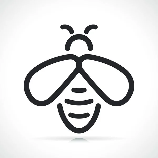 白色背景上的蜜蜂图标的插图 免版税图库插图