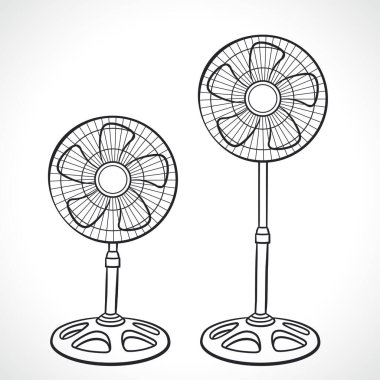 Kaya yelpazesi siyah kontur çizimi