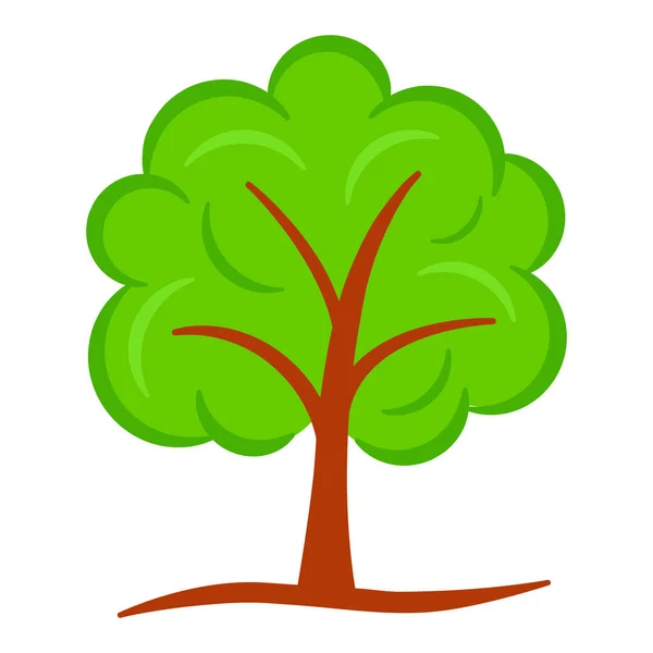 Ilustracja Koloru Drzewa Kreskówki Odizolowany Projekt Ilustracja Stockowa