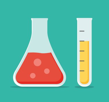 Kimya veya laboratuvar düz tasarımı