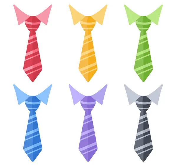 Illustration Von Krawatten Oder Krawatten Flaches Design — Stockvektor