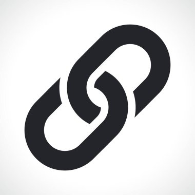 Zincir veya bağlantı simgesi tasviri izole edildi