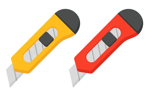 Illustration Red Orange Cutter Flat — Vector de stock