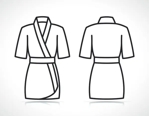 Illlustration Kimono Robe Line Icon — стоковый вектор