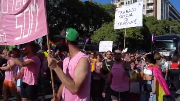 2023 Barcelona Espanha Parada Orgulho Sexo Trabalho Trabalho Movimento Editorial — Vídeo de Stock