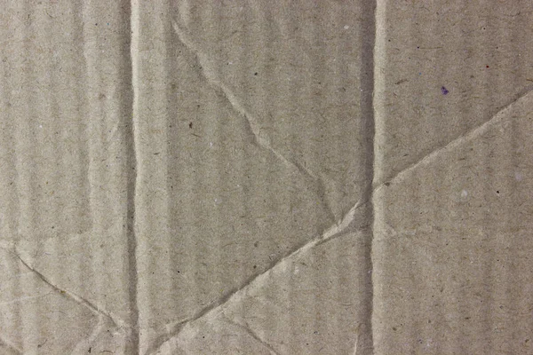 Ζαρωμένο Φόντο Από Χαρτόνι Τσαλακωμένο Κυματοειδές Χαρτί Συσκευασίας — Φωτογραφία Αρχείου