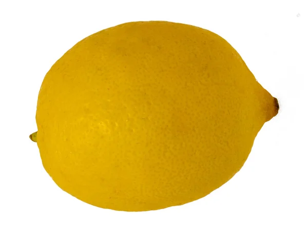 Лимон Изолирован Белом Клипса Пути — стоковое фото