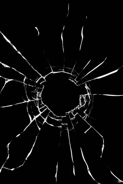 Розбите Вікно Тло Зламаного Скла Абстрактна Текстура Чорному Тлі — стокове фото