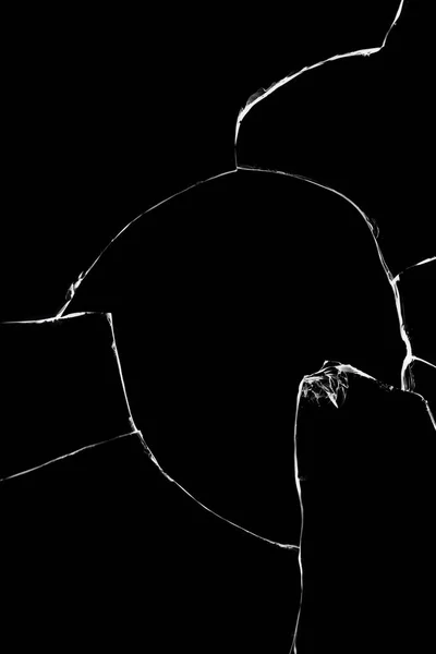 Ελαφριά Υφή Ρωγμών Από Σπασμένο Γυαλί Μαύρο Φόντο Σπασμένο Εφέ — Φωτογραφία Αρχείου