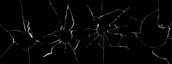 黒を基調としたガラスの割れの質感 — ストック写真