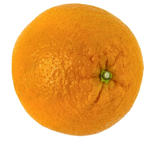 Целый Апельсин Свежие Спелые Фрукты Изолированы Белом Фоне — стоковое фото