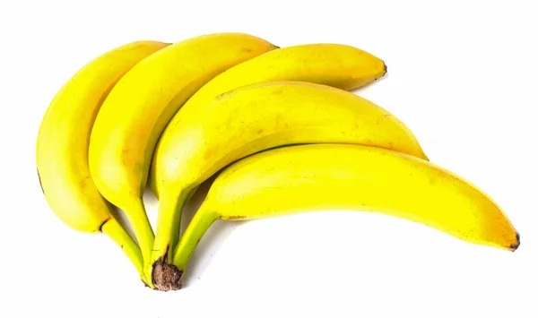 Ripe Bananas Isolated White Background — Stock Photo, Image