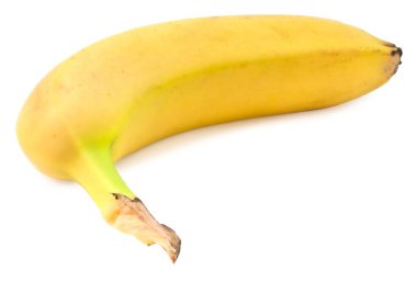 Beyaz arka plan üzerinde izole muz. Tam alan derinliği
