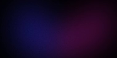 Siyah arka planda mavi ve pembe bulanık renk. Kumlu dokuya sahip bir gradyan