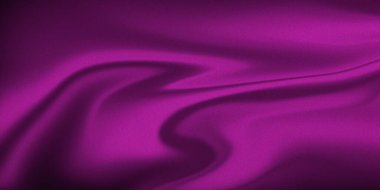 Mor saten kumaş zarif dalgalar oluşturuyor.