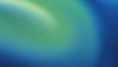 Pürüzsüz bir eğim ve ince bir tahıl dokusuna sahip soyut mavi ve yeşil arka plan, derinlik ve görsel bir ilgi hissi yaratıyor.