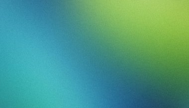 Mavi-yeşil karışımı pürüzsüz bir gradyan içeren, tanecikli bir dokuya sahip soyut arkaplan