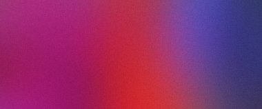 Gürültü dokusu efektli parlak mor, kırmızı ve mavi renklerde bulanık gradyan ağ arkaplanı