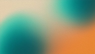 Gök mavisinden turuncuya pürüzsüz bir değişimle taneli bir dokuyu içeren soyut görüntü