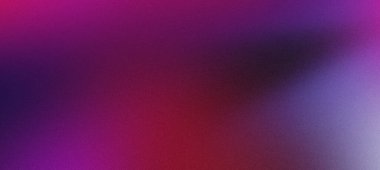 Mor, kırmızı ve mavi renklerin birbirine karıştığı bulanık gradyan örgü arkaplan, ilave gürültü dokusu