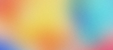 Renkli bir eğim ve tahıl dokusuna sahip soyut arkaplan