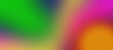 İnce tanecikli yeşil, turuncu ve pembe gradyan içeren soyut bir arkaplan