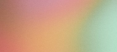 Pembeden yeşile dönüşen pastel renklerin gradyanını içeren taneli bir dokuya sahip soyut bir arkaplan