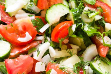 Sebze salatasının yakın çekimi..