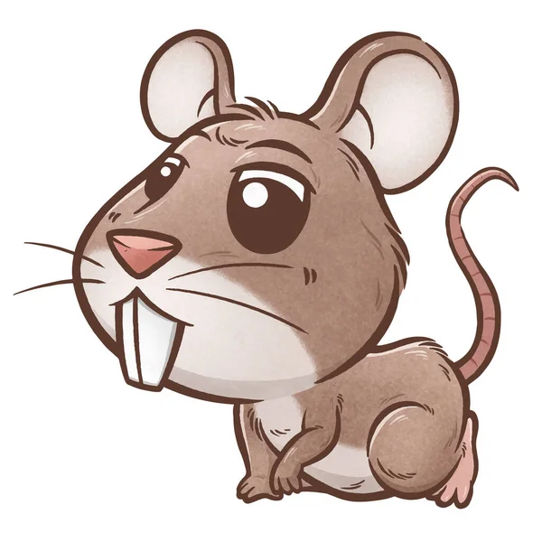 Vector Illustration Cartoon Rat Animal Farm 免版税图库插图