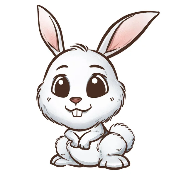 Vector Ilustración Dibujos Animados Lindo Conejo Gráficos vectoriales