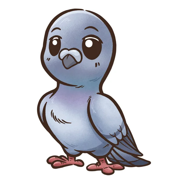 Vector Illustration Cartoon Pigeon — Stock Vector