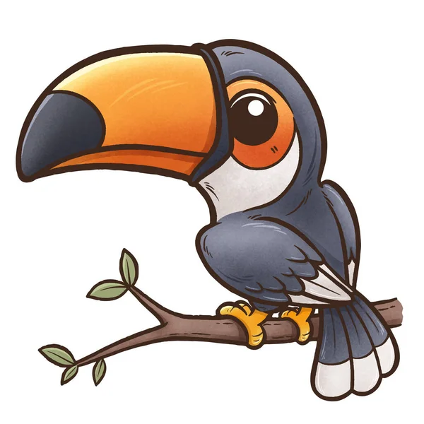 Vektorillustration Des Cartoon Hornvogels — Stockvektor