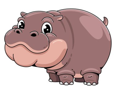 Şirin Çizgi Film Hippo Karakteri Çizimi