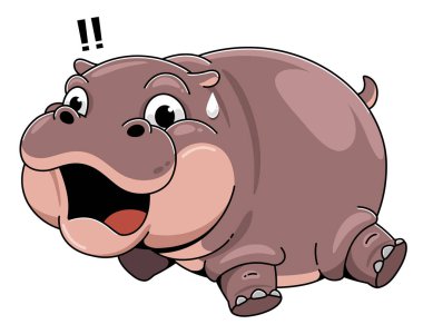 Tatlı Çizgi Film Hippo, Çizgi Roman 'ı korkuttu.