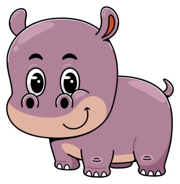 Şirin Çizgi Film Hippo Karakteri Çizimi