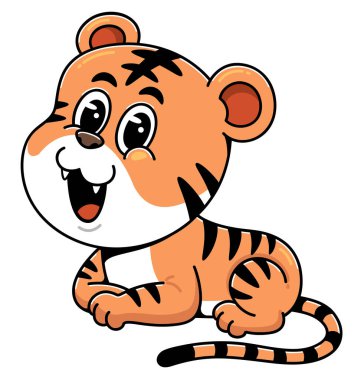 Neşeli Çizgi Film Şirin Kaplan İllüstrasyonu