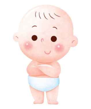 Kolları çapraz Duran Bebek