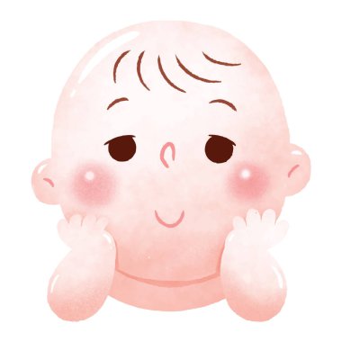 Çenesinde Elleri Olan Meraklı Bebek