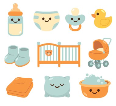 Gülen Yüzler Çizgi Film Tarzı Çocuk Esaslarıyla Şirin Bebek Ögeleri