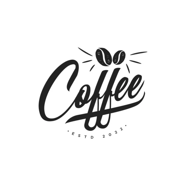 Café Café Icono Logotipo Vector — Archivo Imágenes Vectoriales