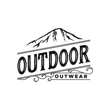 vintage mountain logo icon and vector