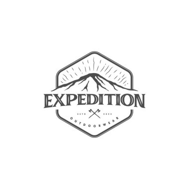 dağ logosu illüstrasyonu ve simgesi