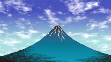 Blue sky and blue mountains