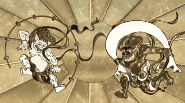 Wind God & Thunder God moving up and down