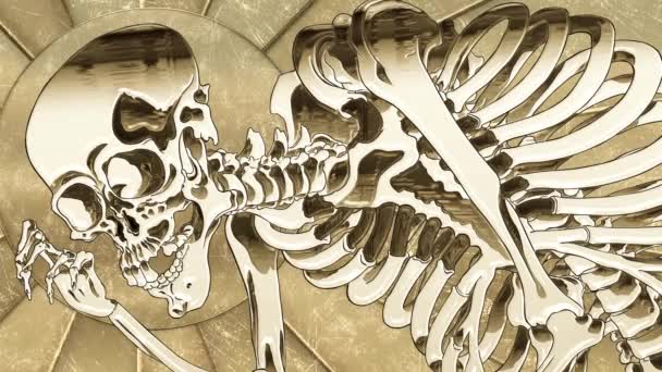 Golden Soma Old Inner Skeleton — Wideo stockowe